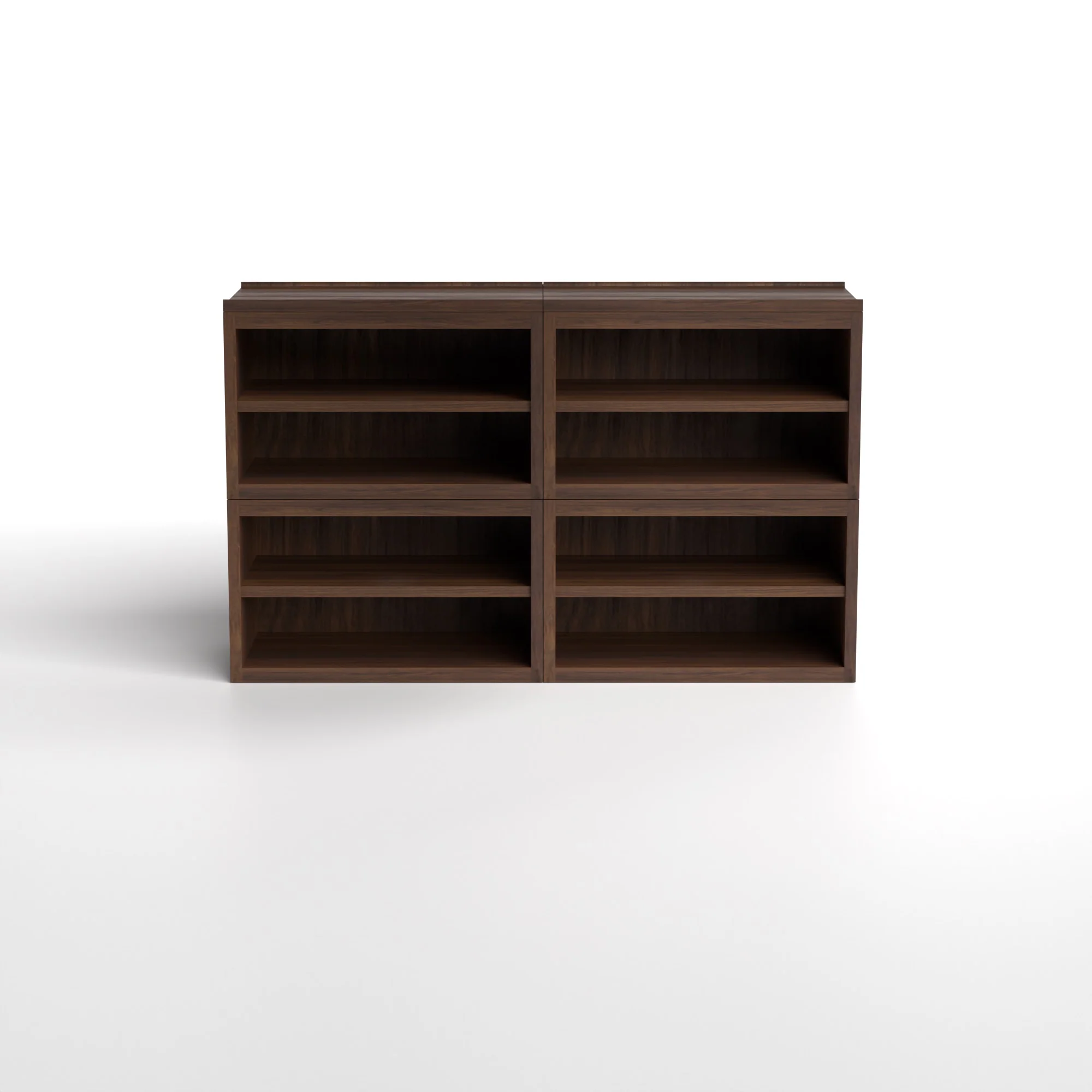 Stava Modular Shelving System | Solid Walnut/Teak/Oak Wood (4x2) | 5.5 Feet Length - Image 7
