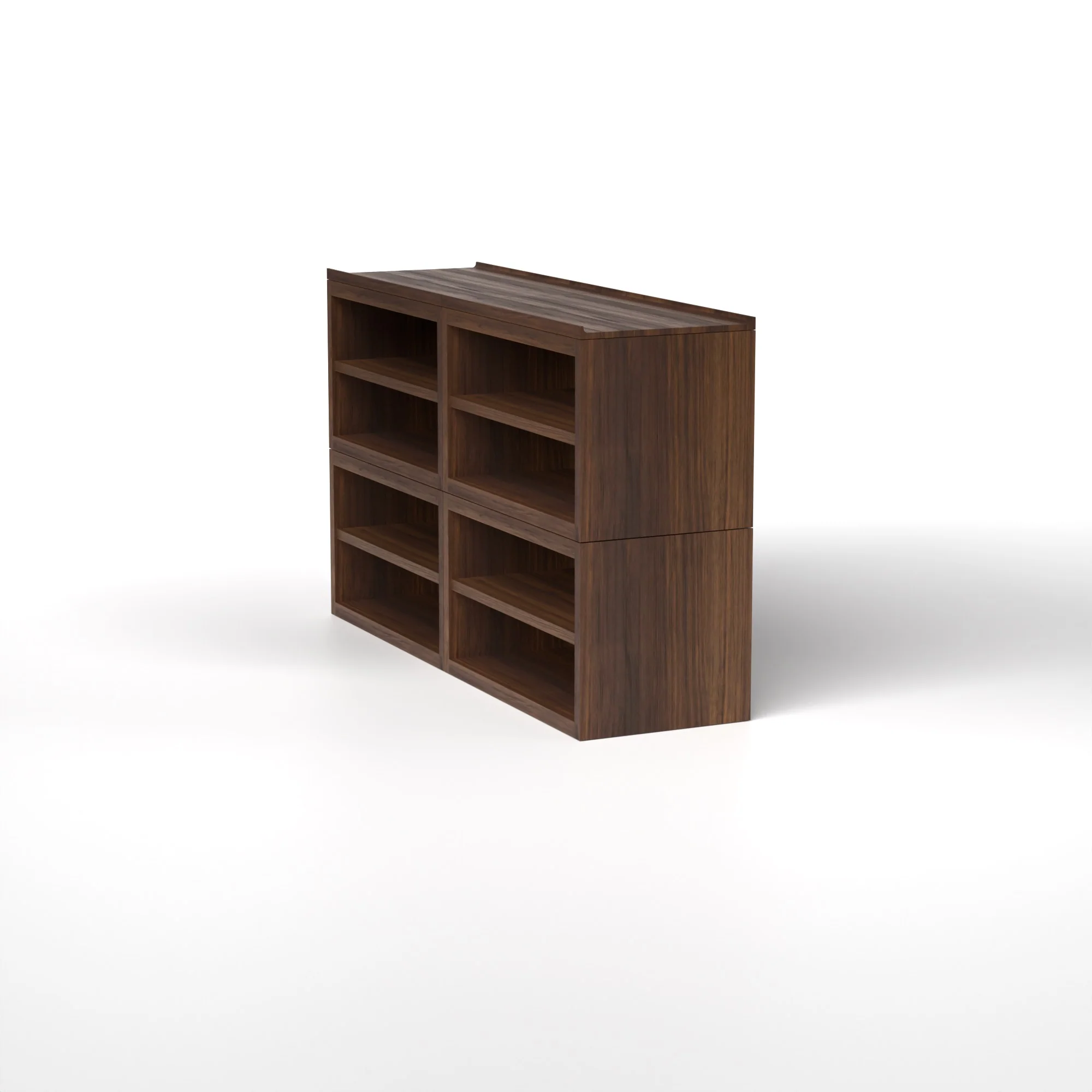 Stava Modular Shelving System | Solid Walnut/Teak/Oak Wood (4x2) | 5.5 Feet Length - Image 8