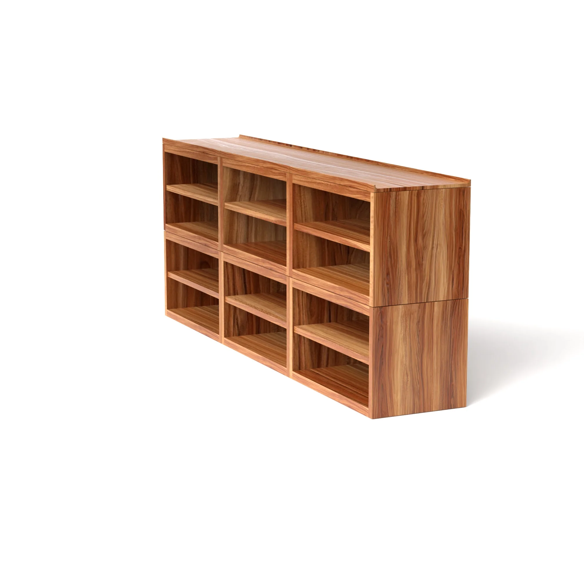Stava Modular Shelving System | Solid Walnut/Teak/Oak Wood (4x3) | 8 Feet Length - Image 19