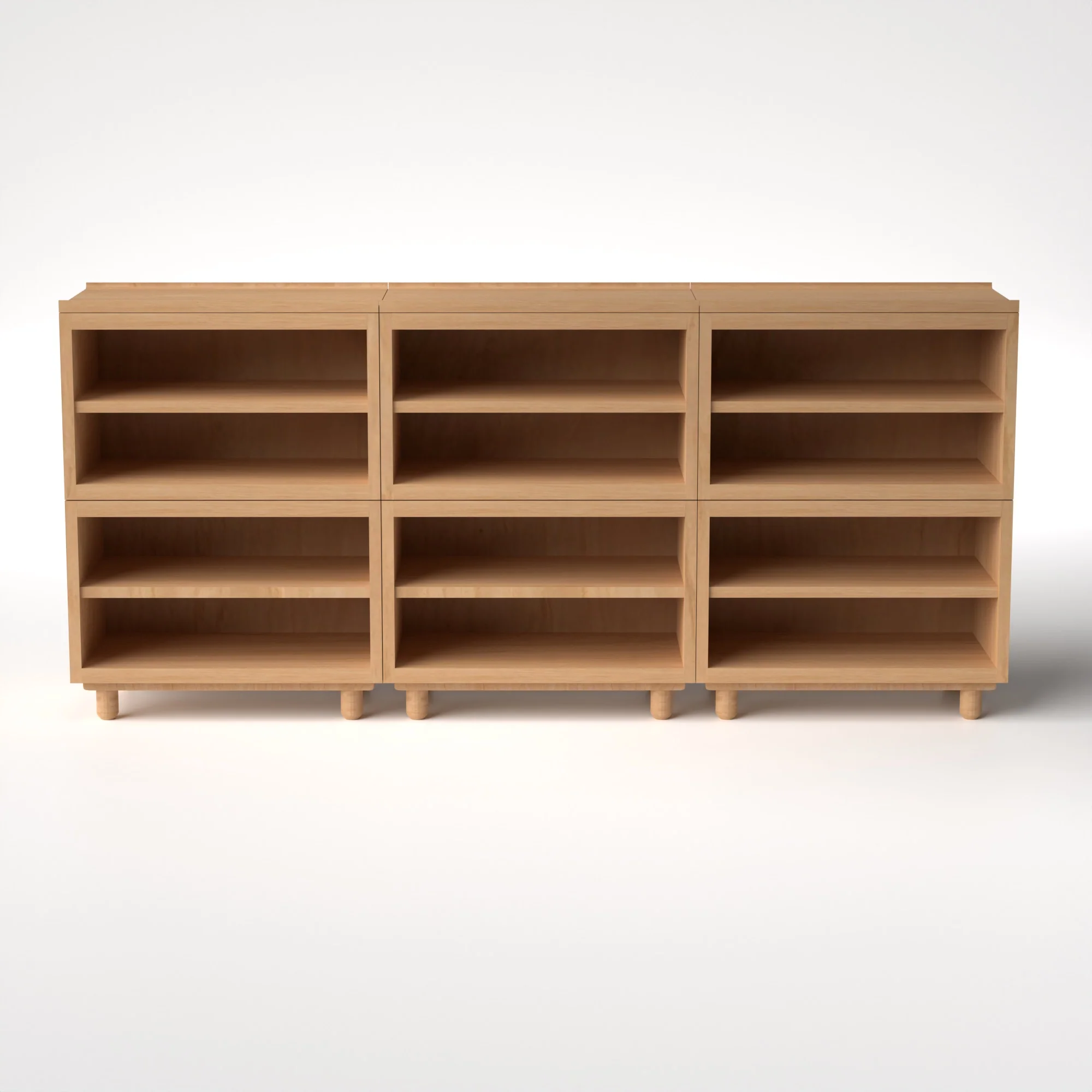 Stava Modular Shelving System | Solid Walnut/Teak/Oak Wood (4x3) | 8 Feet Length - Image 23