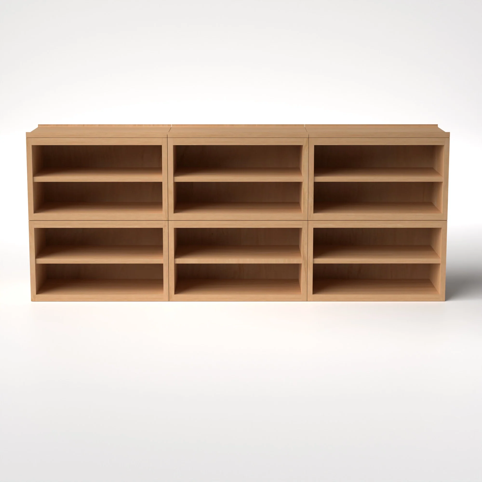 Stava Modular Shelving System | Solid Walnut/Teak/Oak Wood (4x3) | 8 Feet Length - Image 28