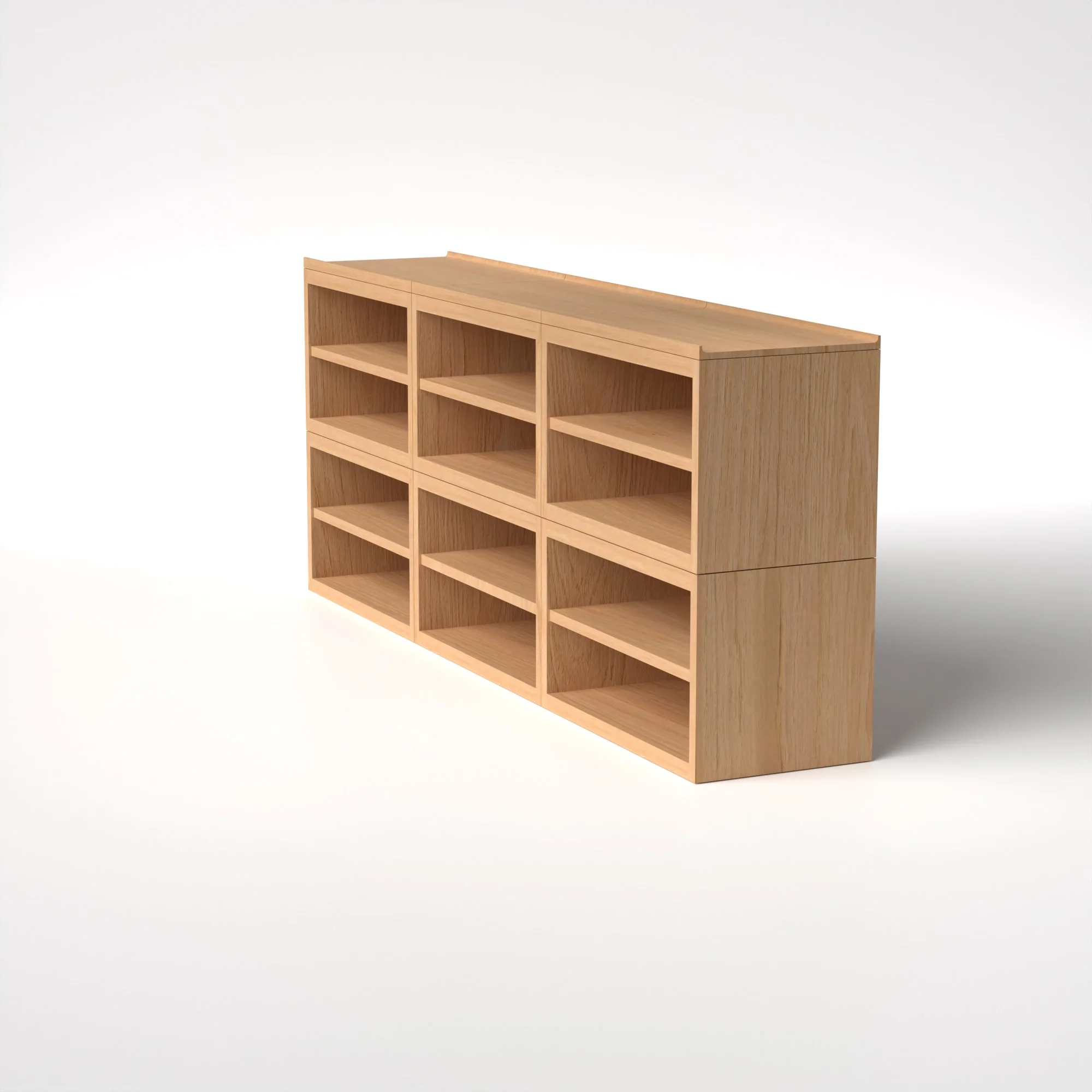 Stava Modular Shelving System | Solid Walnut/Teak/Oak Wood (4x3) | 8 Feet Length - Image 29