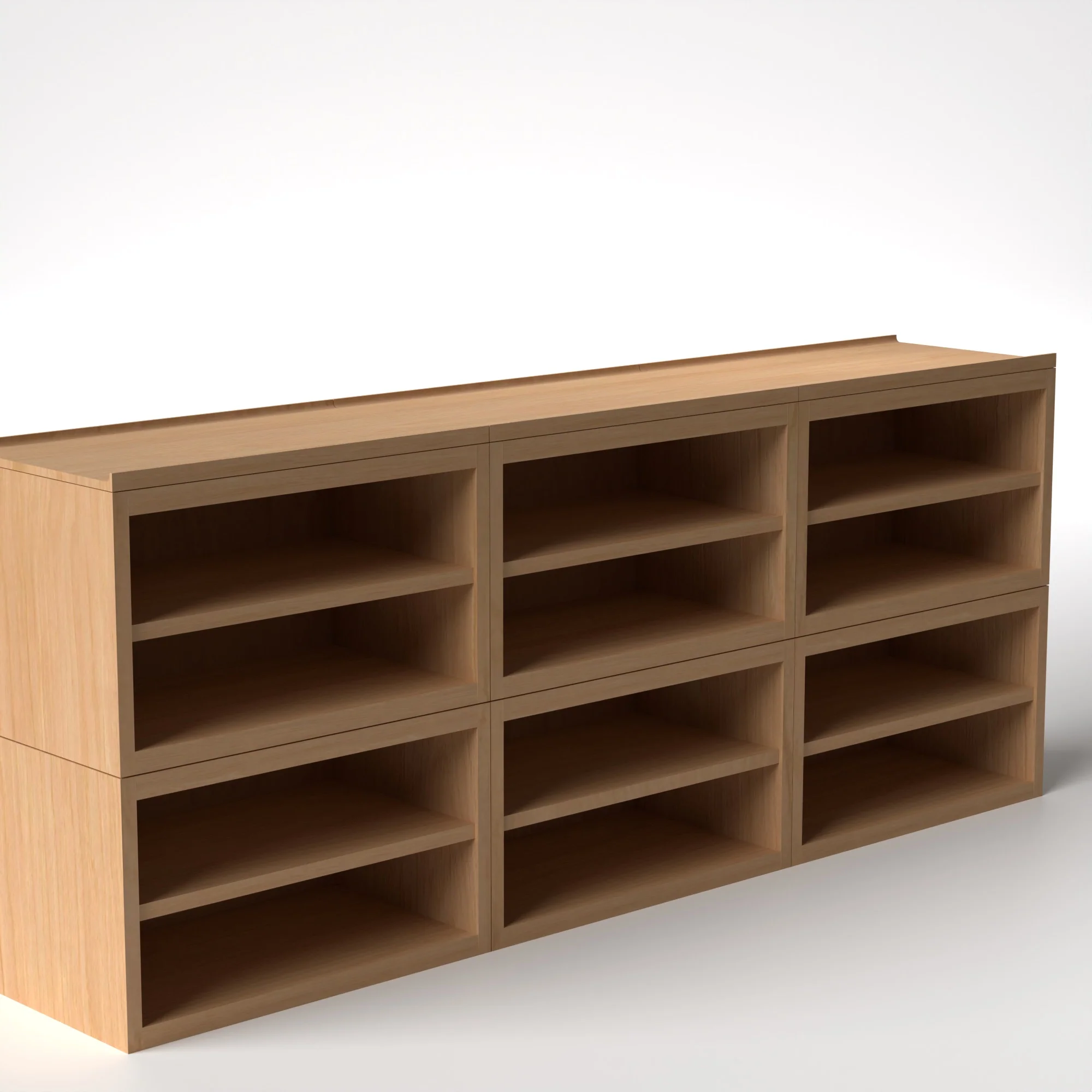 Stava Modular Shelving System | Solid Walnut/Teak/Oak Wood (4x3) | 8 Feet Length - Image 30