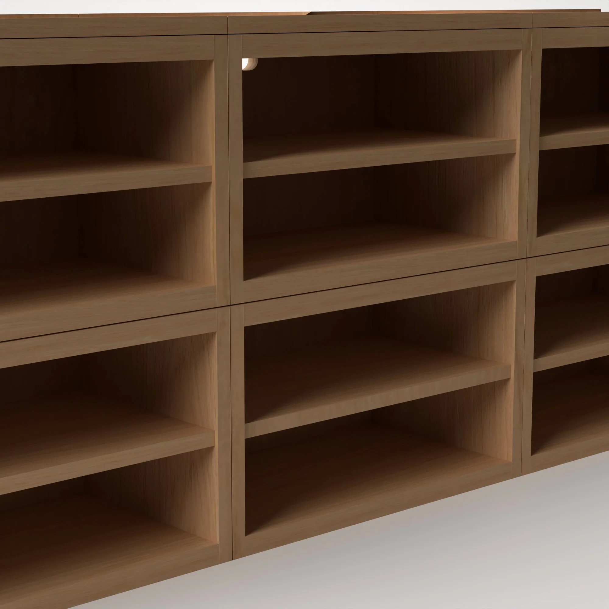 Stava Modular Shelving System | Solid Walnut/Teak/Oak Wood (4x3) | 8 Feet Length - Image 32
