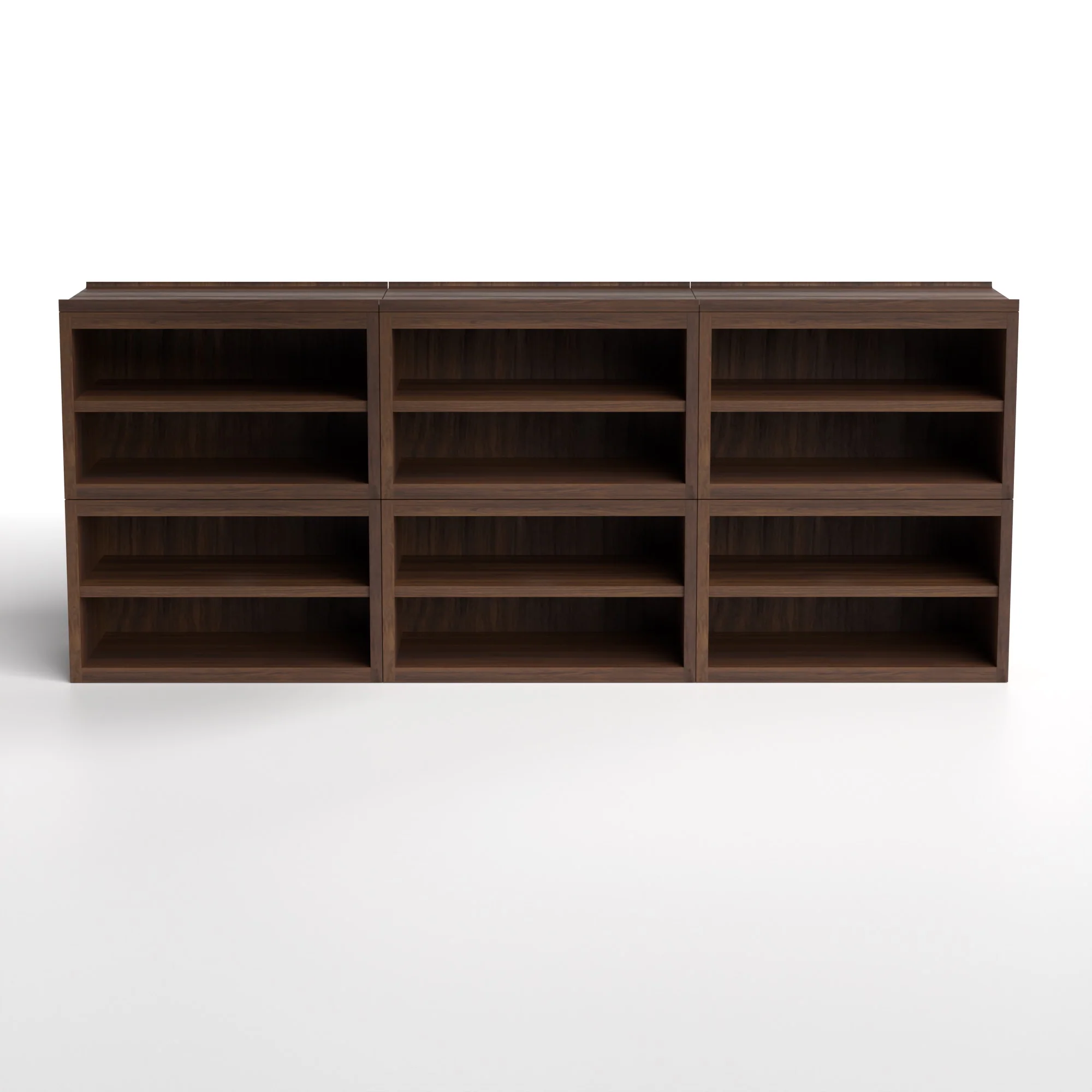 Stava Modular Shelving System | Solid Walnut/Teak/Oak Wood (4x3) | 8 Feet Length - Image 7