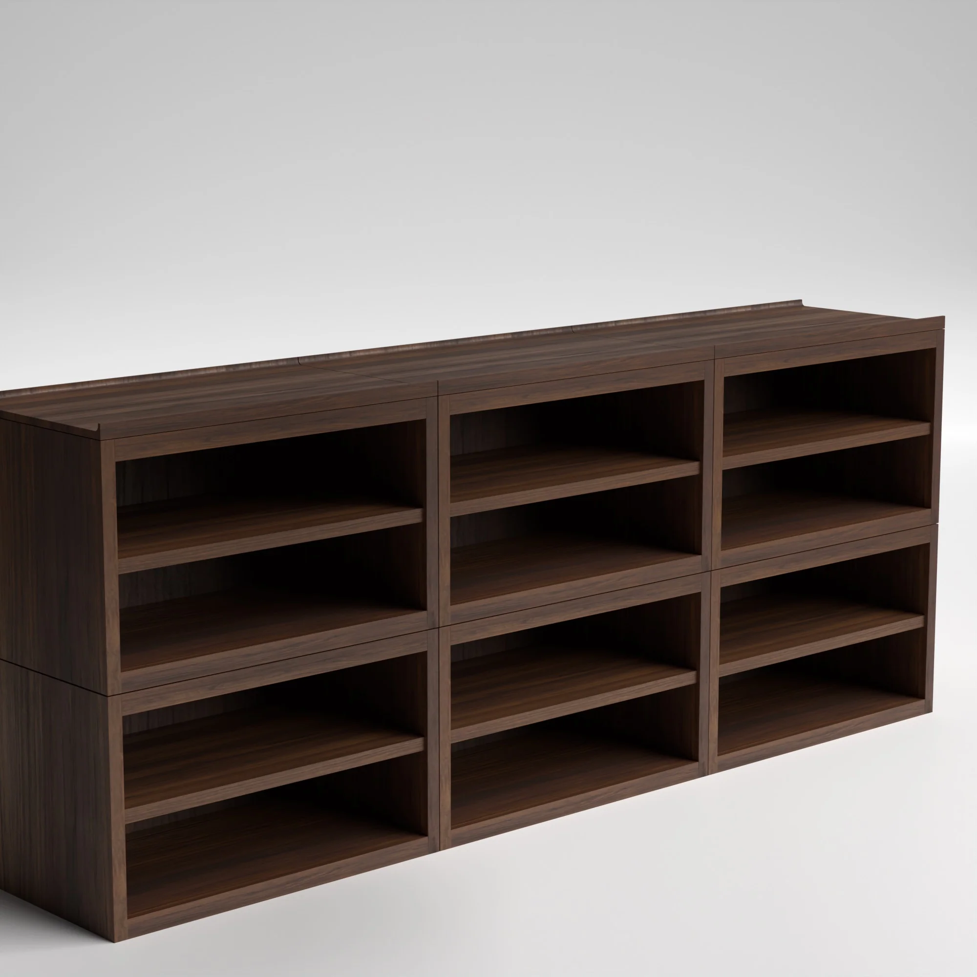 Stava Modular Shelving System | Solid Walnut/Teak/Oak Wood (4x3) | 8 Feet Length - Image 8