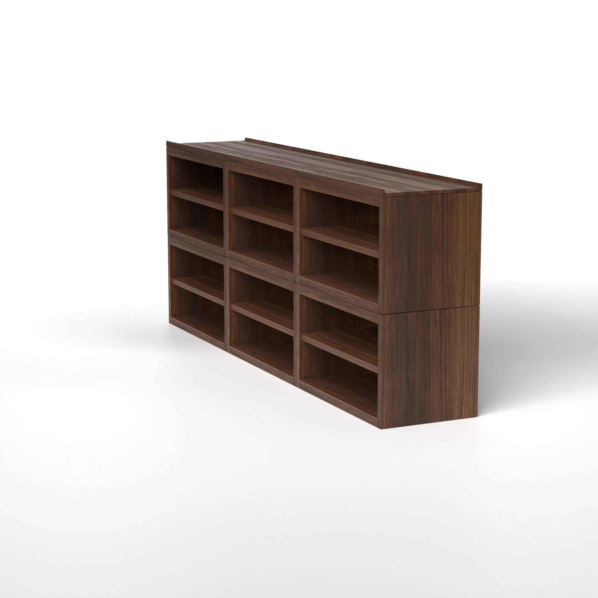 Stava Modular Shelving System | Solid Walnut/Teak/Oak Wood (4x3) | 8 Feet Length - Image 9